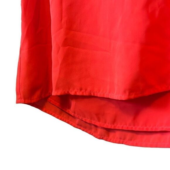 Forever 21 Coral Pink Sleeveless V Neck Blouse Top Lightweight Casual - Picture 2 of 4